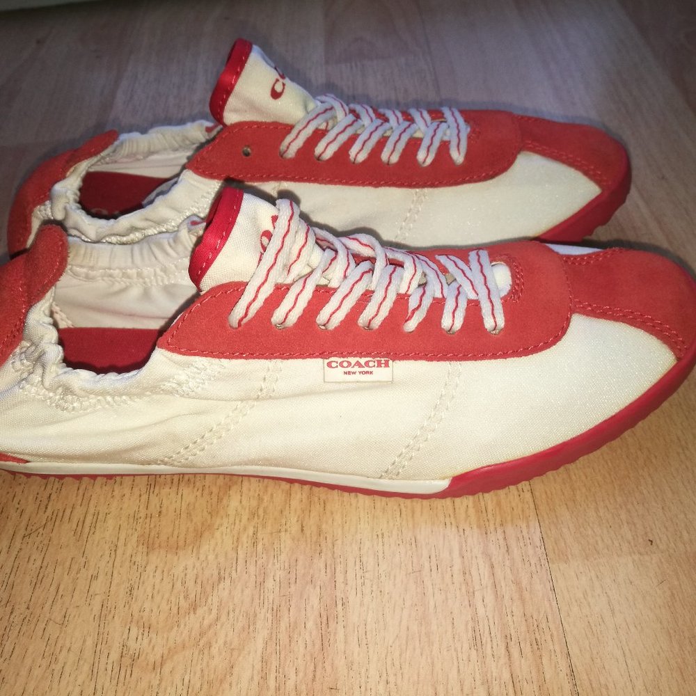 Coach Weslee Sneakers Stretch Knit Suede Raw Denim